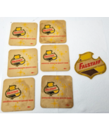 Falstaff Beer Coasters Cardboard Shield Know Your Glasses Set of 7 Vtg - £8.92 GBP