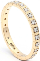 Unisex Diamond Eternity Band Ring in 14K Yellow Gold - £297.36 GBP