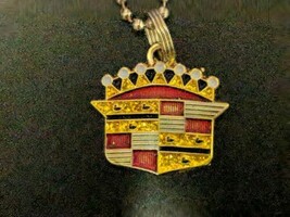 1950,60,70 Cadillac Crest with Merlettes Emblem Necklace (C14) - $14.99