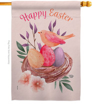 Pink Easter House Flag 28 X40 Double-Sided Banner - £29.55 GBP