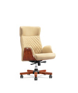 Luxurious Executive Office Chair with Quilted Leather Design - $2,386.64 CAD