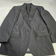 Vtg Formalwear Int. FWI Tuxedo Jacket &amp; Vest  Mens 42R Black Formal Suit... - $23.43