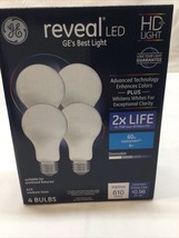 GE Lighting 44946 Reveal HD LED Light Bulbs Soft White Medium Base 8-Wat... - $20.57