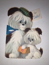 VINTAGE 1960’s Hallmark Happy Birthday Daddy Card Puppy Dog - $5.88