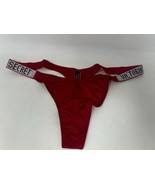 Victoria’s Secret VERY SEXY Rhinestone Shine Strap Thong Panty Red Size ... - $19.79