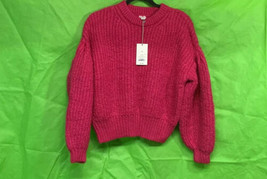 Women’s Balloon Sleeve Boat Neck Pullover Sweater - A New Day Pink XS - $19.99