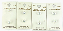 Vintage Streamline Buttons Genuine Glass Size 16 3/8ths 10mm West Germany - €7,68 EUR