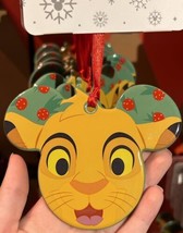 Disney Parks Simba Ceramic Mickey Mouse Icon Ornament NWT The Lion King Holiday - £23.59 GBP