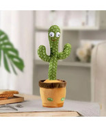 Dancing Cactus Repeat Talk Sing Glow Interactive Plush Toy for Kids | US... - $265.29 MXN