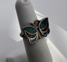 925 Sterling Silver &amp; Opal Butterfly Ring Size 4.5 - $59.41