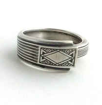 Spoon Ring Noblesse 1930 Art Deco Demitasse Size 7 8 9 10 Vtg Silverware Jewelry - £14.38 GBP