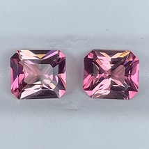 2.09 Cts Natural Pink Tourmaline Pair Radiant Cut Loose Gemstone for Earrings - £441.00 GBP