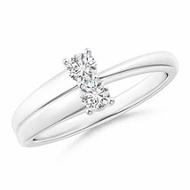 Authenticity Guarantee 
2-Stone Diamond Anniversary Ring in Prong Setting in ... - £388.77 GBP