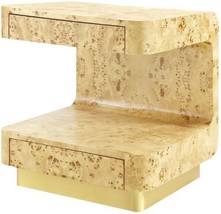 Side Table BUNGALOW 5 EMIL Cosmopolitan Brushed Brass Accents Lacquered Oak - $2,329.00