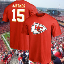 NFL KC Chiefs Jersey Style T-Shirt S-5X Mahomes or Your Choice Name/Numb - $23.99