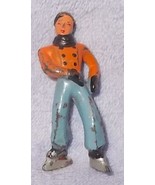 Vintage Barclay Man Boy  Lead Figure Ice Skater Toy - $11.95