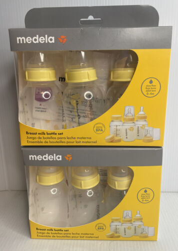 Lot Of (4)-Medela Breast Milk Storage Feeding Bottles Set 5 oz Slow Flow 0-4 Mos - $49.45