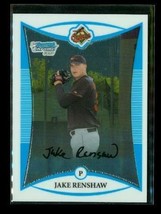2008 Topps 1ST Bowman Chrome Baseball Card BCP34 Jake Renshaw Baltimore Orioles - £3.80 GBP