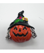 BEST Jack O Lantern Pumpkin Brooch Pierced Earrings Set Enamel Halloween... - £13.97 GBP