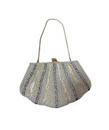 Vtg Beaded La Regale Clam Shell Pinch Style Evening Cocktail Purse Clutc... - $34.64