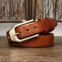 5.5mm Extra Thick Leather Stitches Reversible Belt for Men - £67.14 GBP