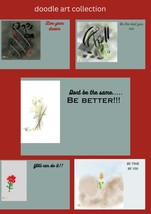 Motivational card collection with doodle self art included as a digital ... - £3.10 GBP