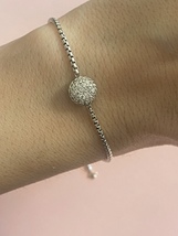 USED David Yurman  Chatelaine Diamond  Bracelet Box Chain adjustable  - £354.44 GBP
