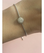 USED David Yurman  Chatelaine Diamond  Bracelet Box Chain adjustable  - £353.05 GBP
