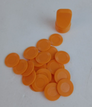 1991 Showdown Yahtzee replacement pieces Orange chips 1 token - $4.84