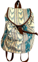 Mossimo Southwestern Aztec Tribal Print Drawstring Backpack Bag Large India - $16.50