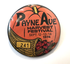 St Paul Minnesota Pinback Harvest Festival Payne Ave Pumpkin Button Vint... - £7.90 GBP