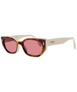 FENDI FE40018I-53S Sunglasses Sun Glasses 53S WHITE/HAVANA/PINK Authenti... - $499.09 CAD