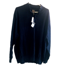 NWT Jos A. Bank Signature 1/4 Button Pullover Sweater 4XB Pima Cotton Navy Blue - £53.47 GBP
