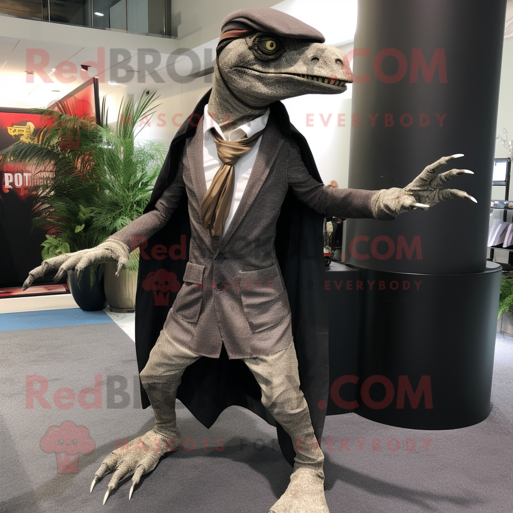 Velociraptor mascot costume character dressed with a Suit Pants and Shawls - $1,199.00