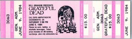 Grateful Dead Mail Away Untorn Ticket Stub Juin 9 1984 Sacramento Califo... - £63.35 GBP