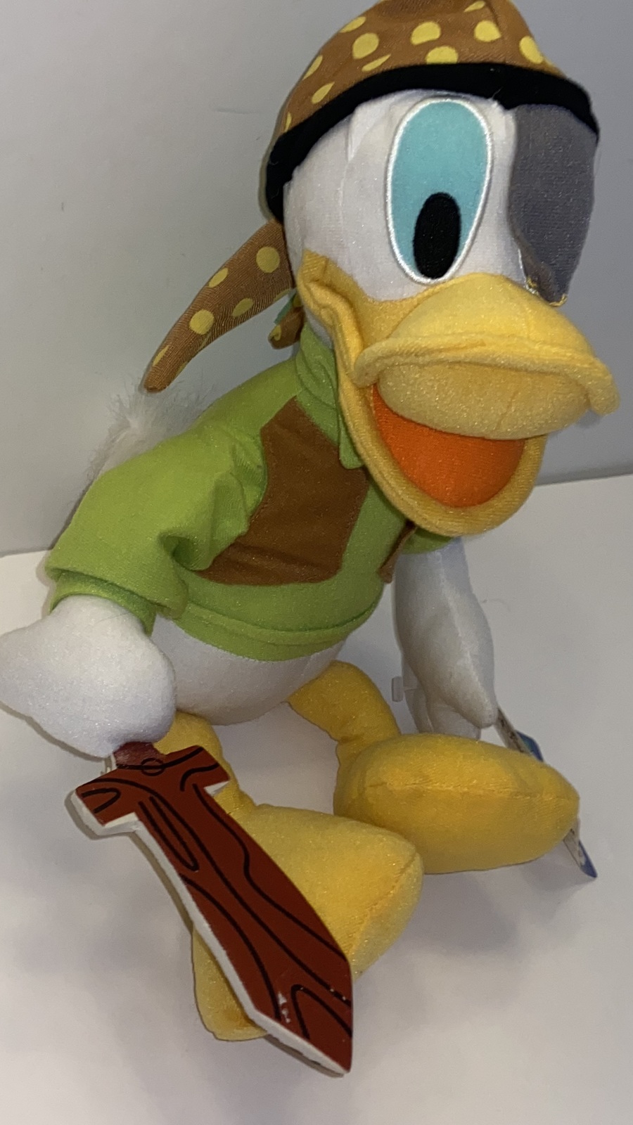 Disney Donald Duck Plush Pirate Eye Patch Sword Toy Factory Tags - $24.99