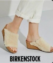 Birkenstock Papillio Namica Teddy Wedge Sandals Shearling Limited Sz 37,... - $84.14