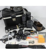 vintage 35mm camera lot Konica Autoreflex A 1000 Vivitar lens bag manual... - €136,46 EUR