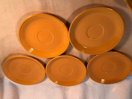 Nine Original Yellow Fiesta Saucers - £19.51 GBP