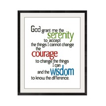 All Stitches - Serenity Prayer Cross Stitch Pattern In Pdf -148 - £2.21 GBP