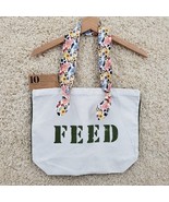 FEED 10 for Clarins Spring Summer Tote Bag, green, white &amp; floral - $45.61 CAD