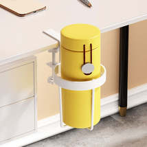 Iron Table Cup Holder Mug Storage Rack Office Dormitory Desk Fixed Shelf(White) - £5.36 GBP