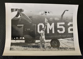 B&amp;W WWII Photograph - Aviator Reaching For The Gal On The B-24 Bomber - £5.11 GBP