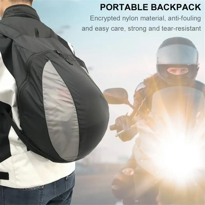 Waterproof Motorcycle Backpack Riding Helmet Bag Outdoor Fitness Basketb... - £15.49 GBP