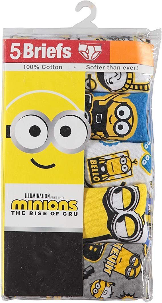 Minions 'The Rise Of The Gru' Boys' Underwear, 5 Pack, Assorted Colors Size 6 Item image 3