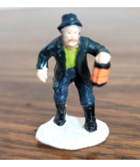 Mini Christmas Village Accessory Man with a Lantern 1 5/8 &quot; Tall - £5.49 GBP