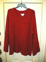 Liz Claiborne Women&#39;s Mystic Nomad Sweater Size X-Large Cabaret Red NEW - £17.44 GBP