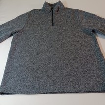 Old Navy RN#54023 Men's Gray 1/4 Zip Pullover Sweatshirt Long Sleeve Size 2XL image 7