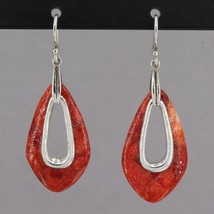 Retired Silpada CARDINAL RULE Sterling Silver Sponge Coral Dangle Earrings W1982 - $34.95