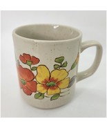 Vintage Floral Ceramic Coffee Mug 1970s boho cottage prariecore retro - £7.40 GBP